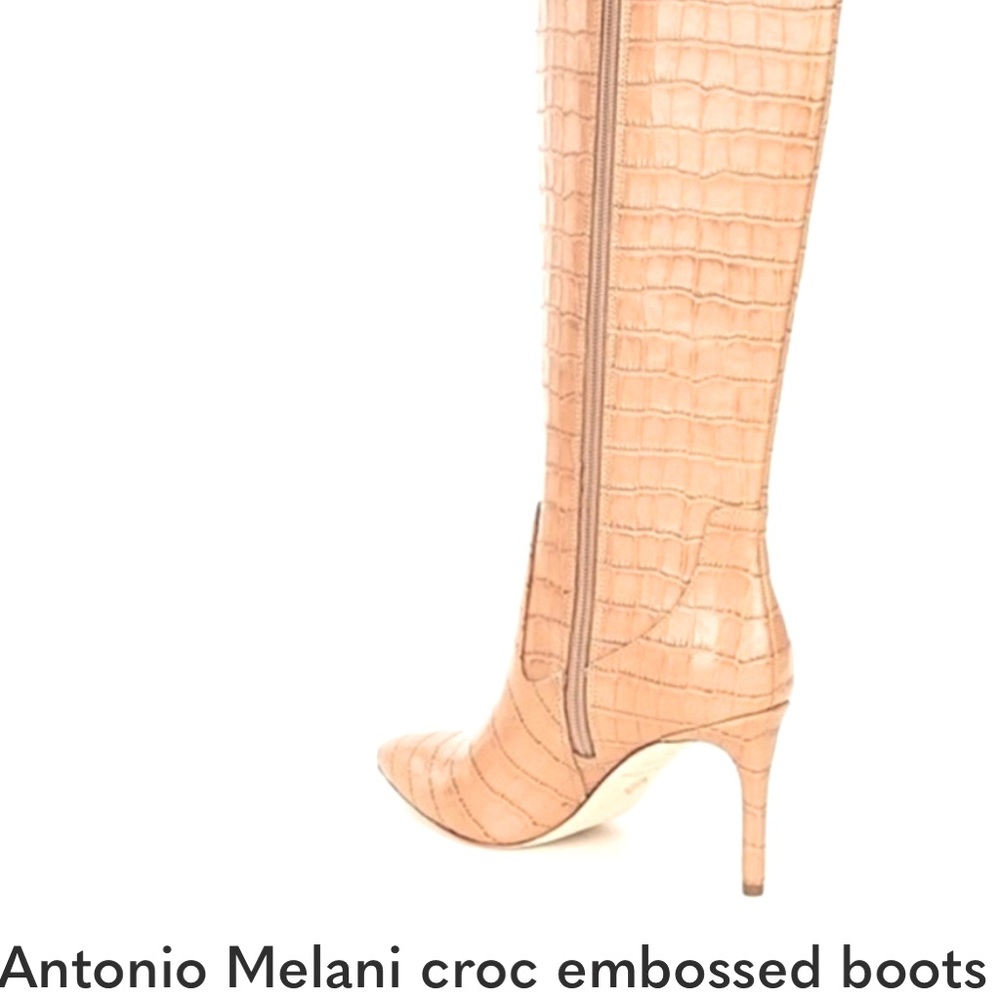 Croc embossed boots